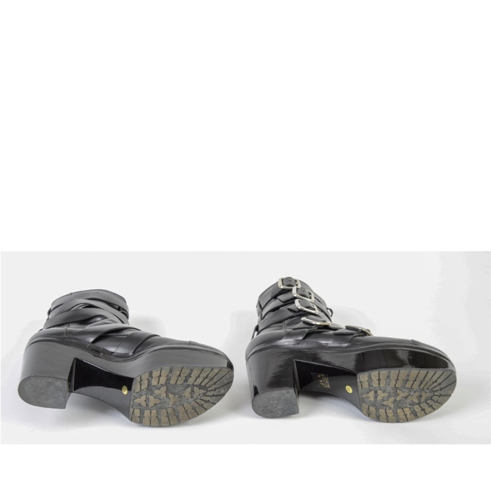 John Rocha Leather Platform Booties With Buckles, 40 - Picture 5 of 7